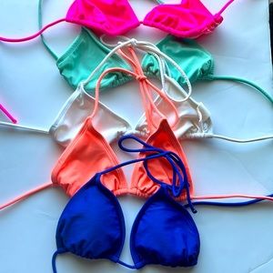 Op Triangle Bikini Swim top Size S (blue pink orange white and green)